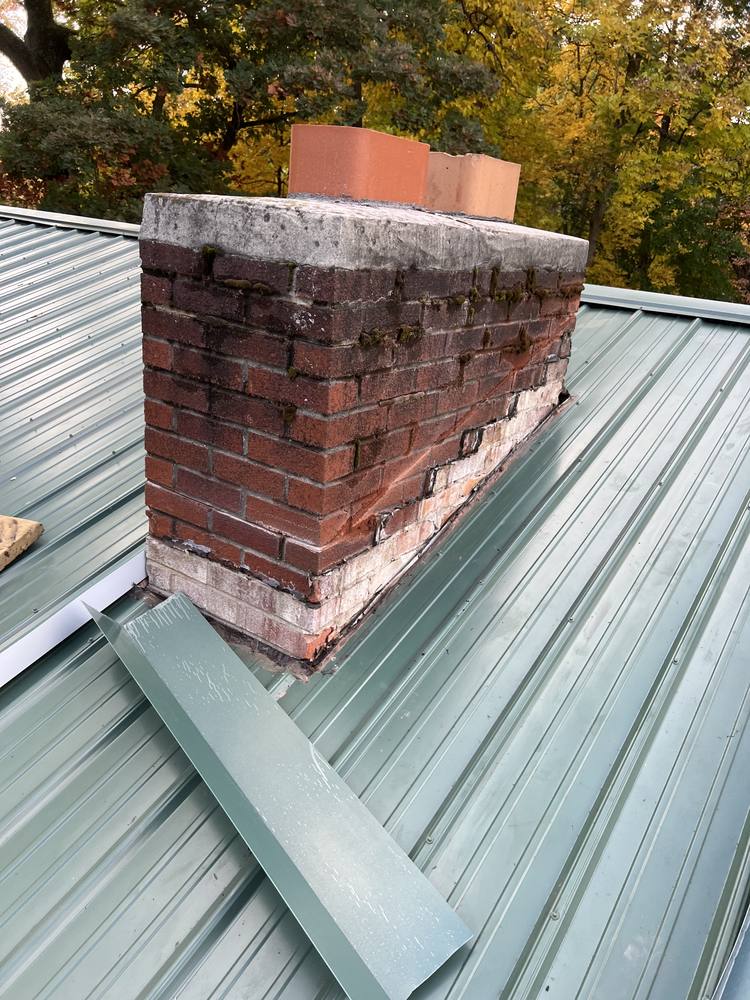 Chimney Repair on a Metal Roof in West Michigan — photo 8 of 18