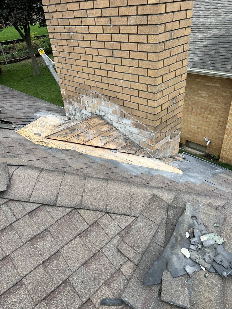 Chimney Step Flashing Repair in West Michigan — photo 5 of 12