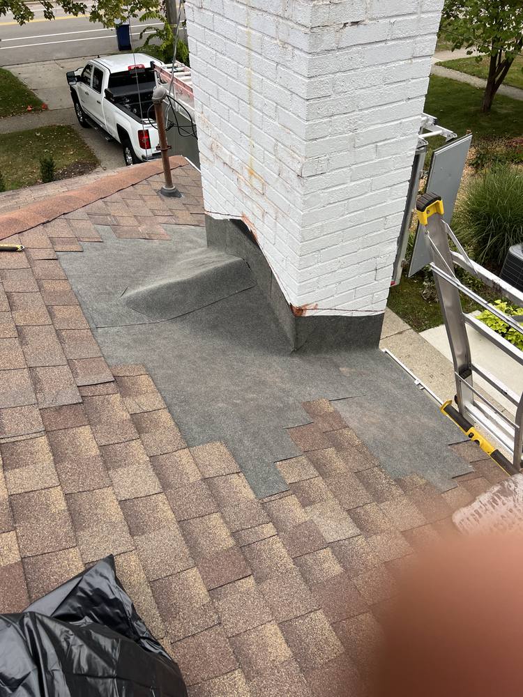 Painted Brick Chimney Re-Flash in West Michigan — photo 9 of 19