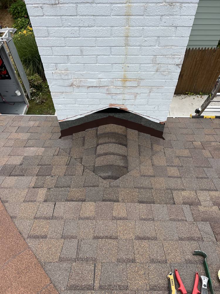 Painted Brick Chimney Re-Flash in West Michigan — photo 10 of 19