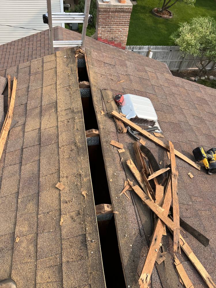 Ridge Vent and Bath Fan Vent Added in West Michigan — photo 5 of 12